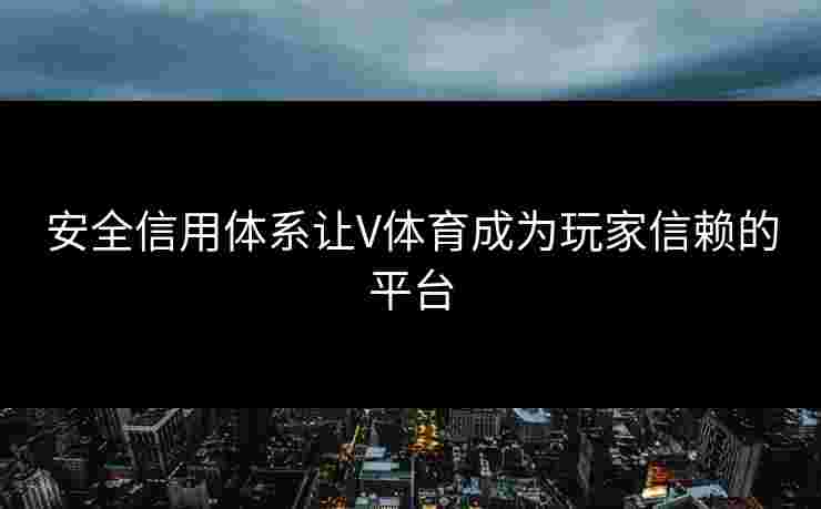 安全信用体系让V体育成为玩家信赖的平台