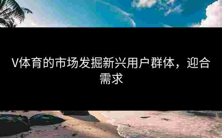V体育的市场发掘新兴用户群体，迎合需求
