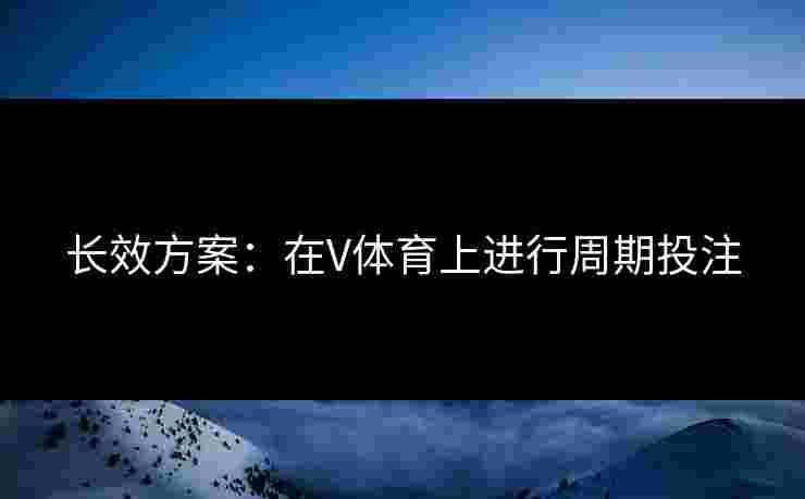 长效方案：在V体育上进行周期投注